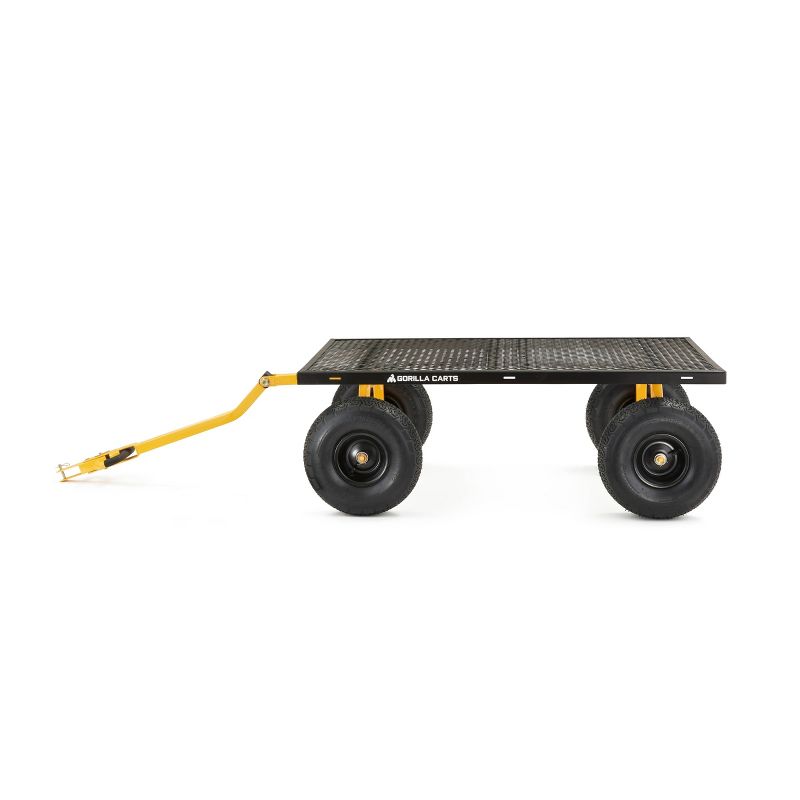 Gorilla Carts Extra Heavy Duty Steel Utility Cart with Removable Sides and Pneumatic Tires Capacity