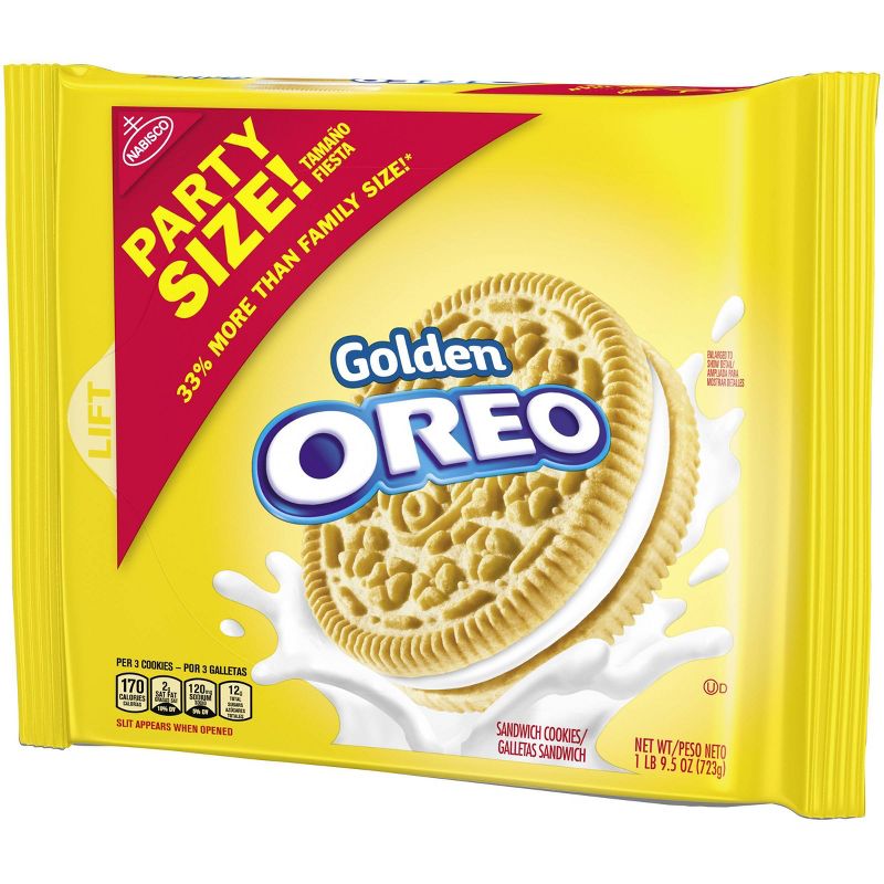 Golden Oreo Party Size Sandwich Cookies - 25.5oz
