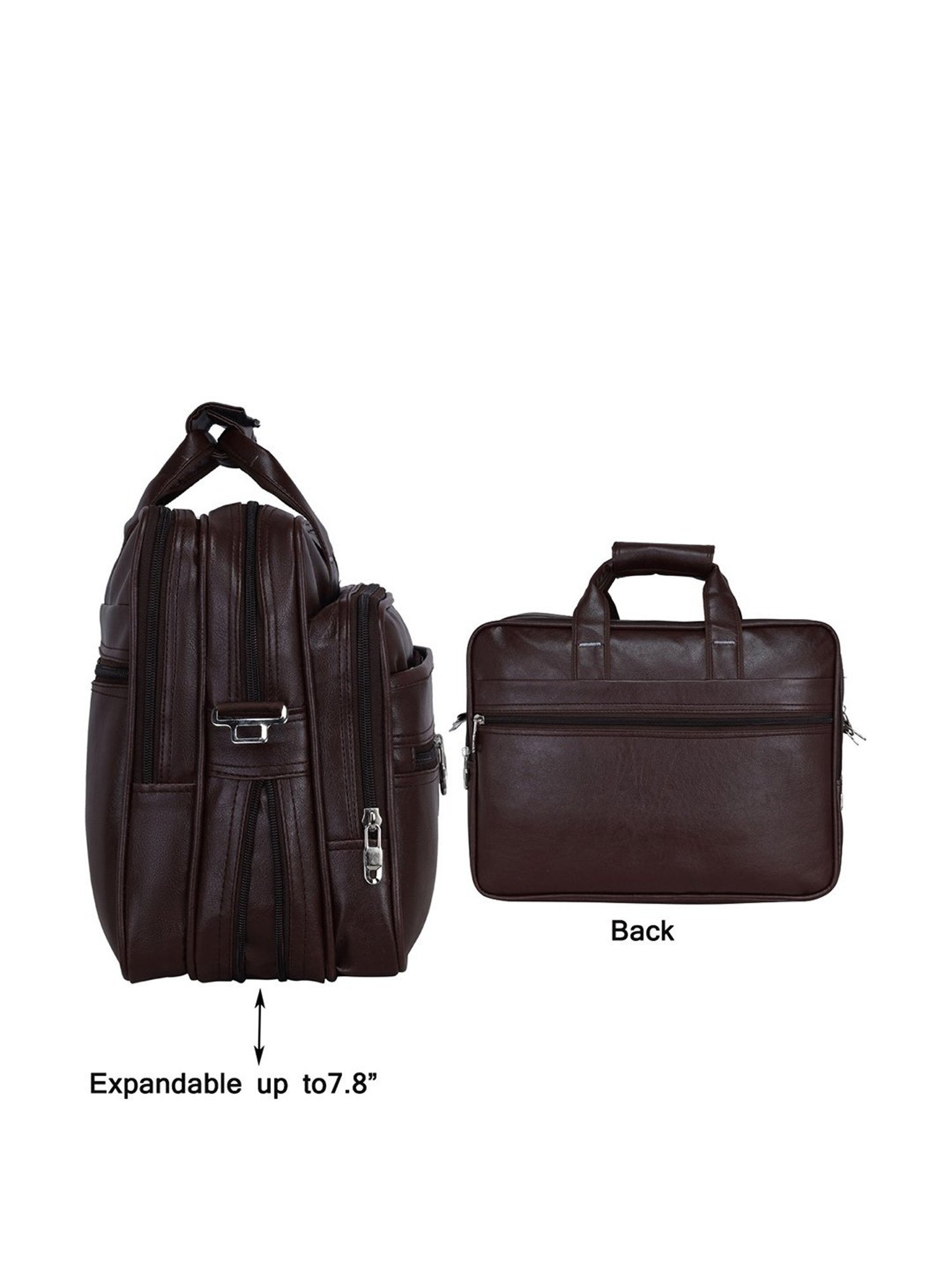 Leather World Brown Synthetic Medium Laptop Messenger Bag