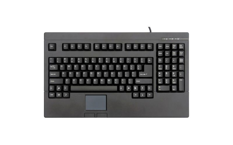 Solidtek Full Size POS Keyboard with Touchpad Mouse KB-730BP - PS/2 - TouchPad - PC