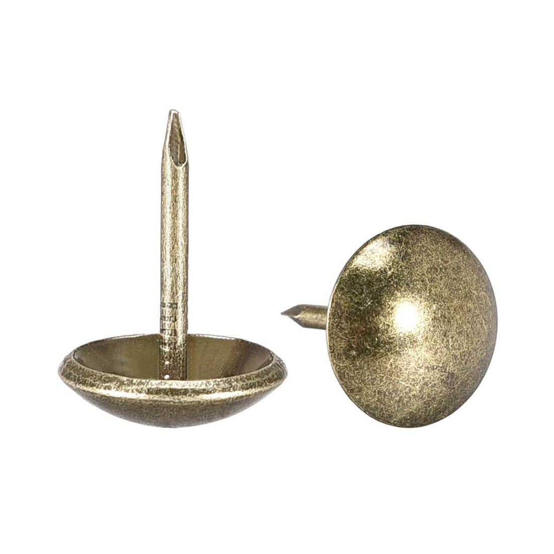 Upholstery Nails Tacks 12mm Dia 17mm Height Antique Round Thumb Push Pins Bronze Tone 50 Pcs