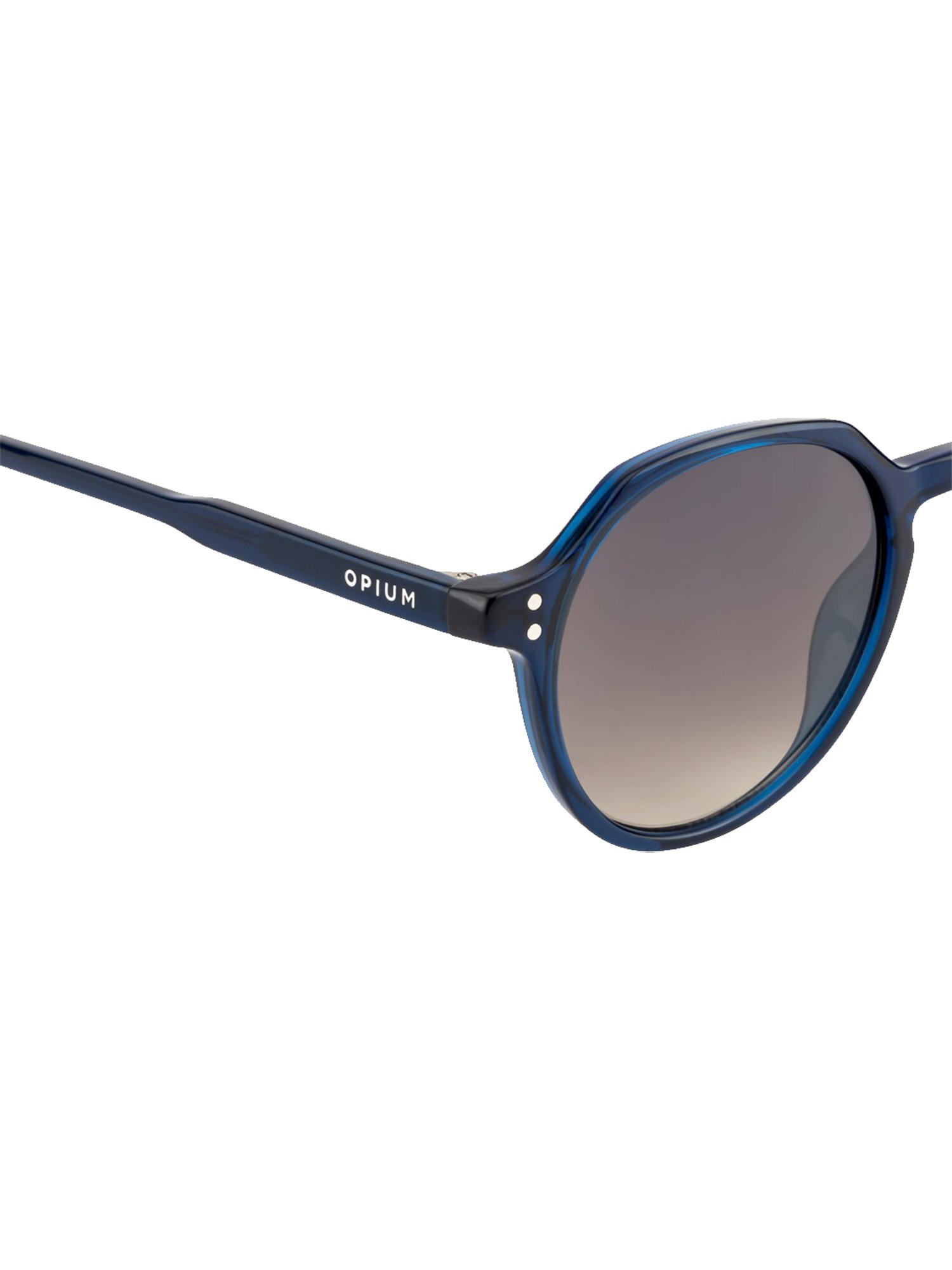 Opium Black Rectangular Unisex Sunglasses