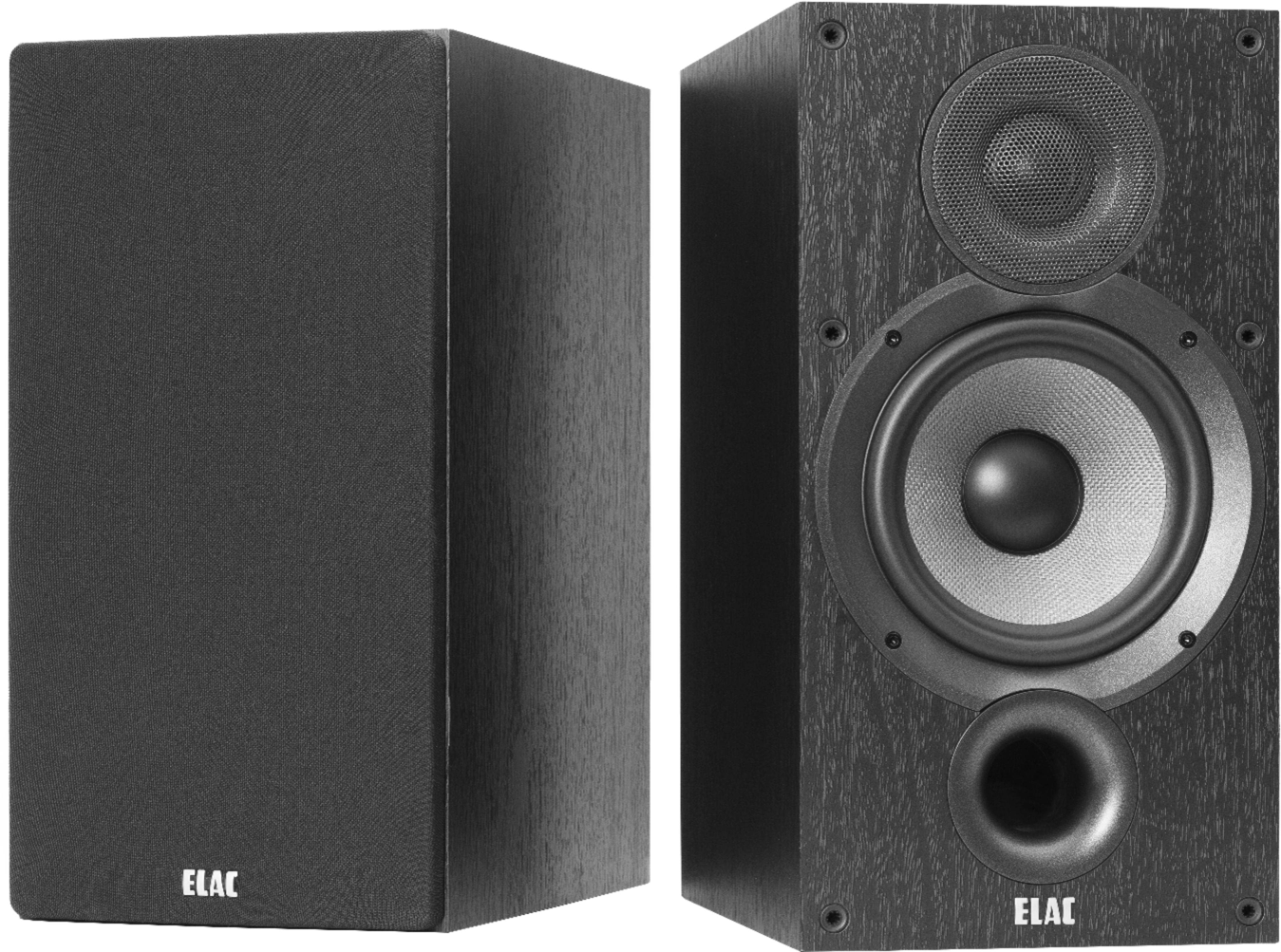 ELAC - Debut 2.0 6.5" 2-Way Bookshelf Speakers (Pair) - Black Ash (DB62-BK)