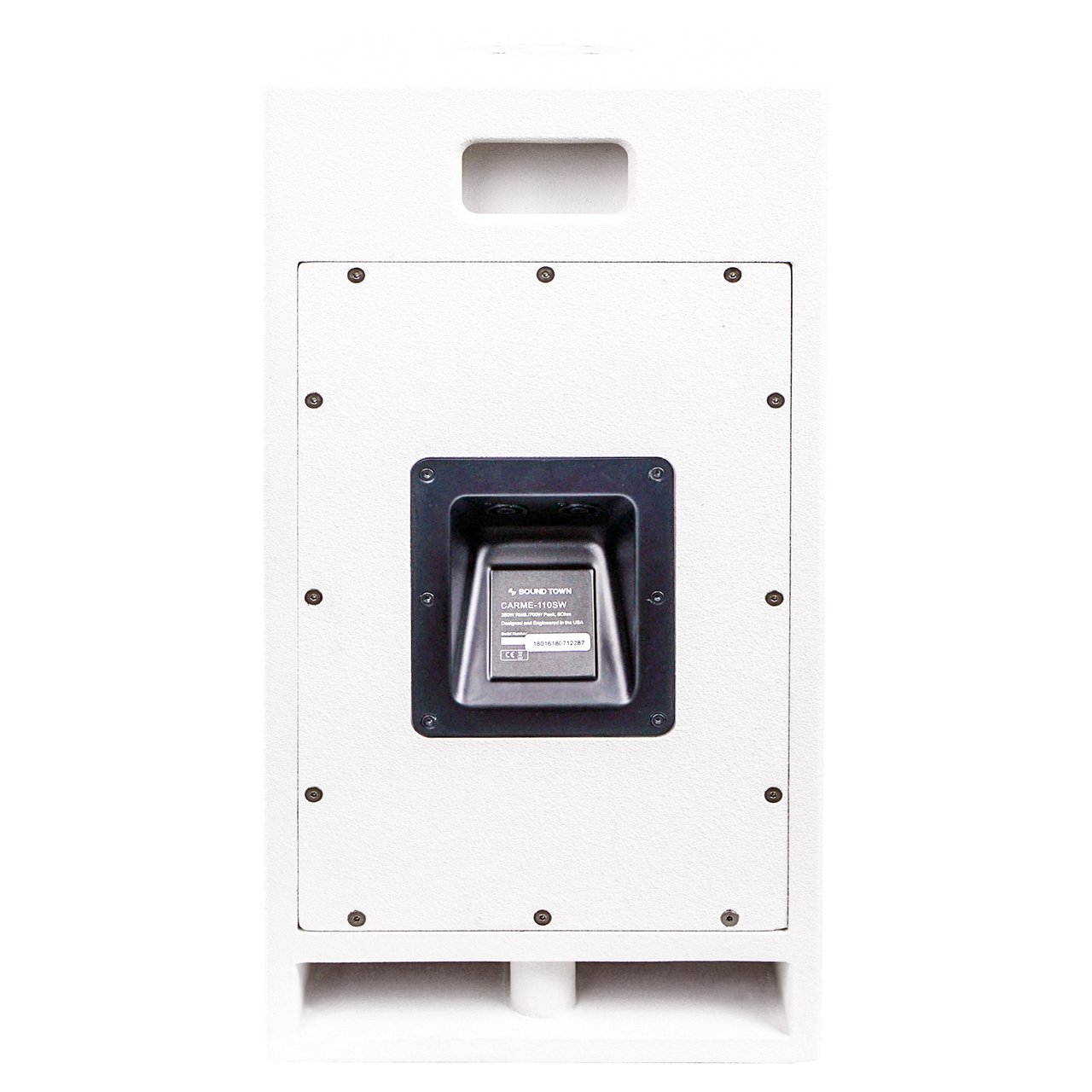 Sound Town CARME CARME Series 10&rdquo; 700W Passive PA/DJ Subwoofer with Folded Horn Design, White (CARME-110SW)