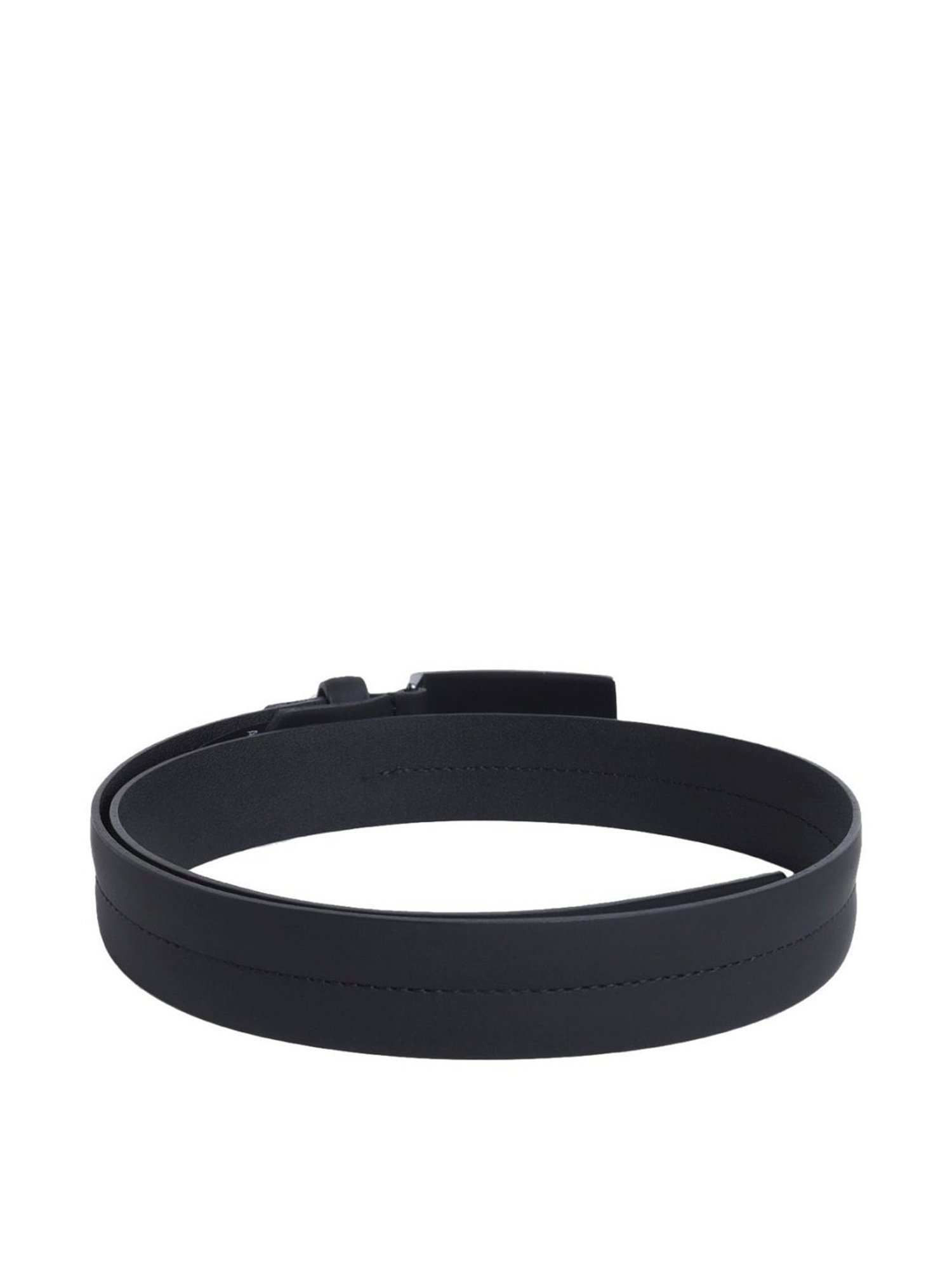 Antony Morato Black Leather Solid Waist Belt