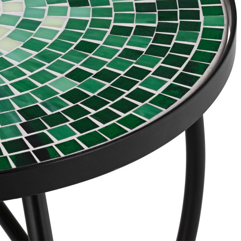 Teal Island Designs Bella Green Mosaic Outdoor Accent Table