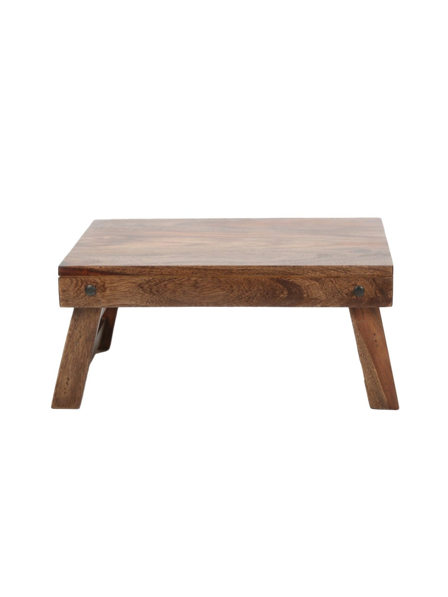 Ikiriya Ohio Brown Wood Laptop Table Teak Finish
