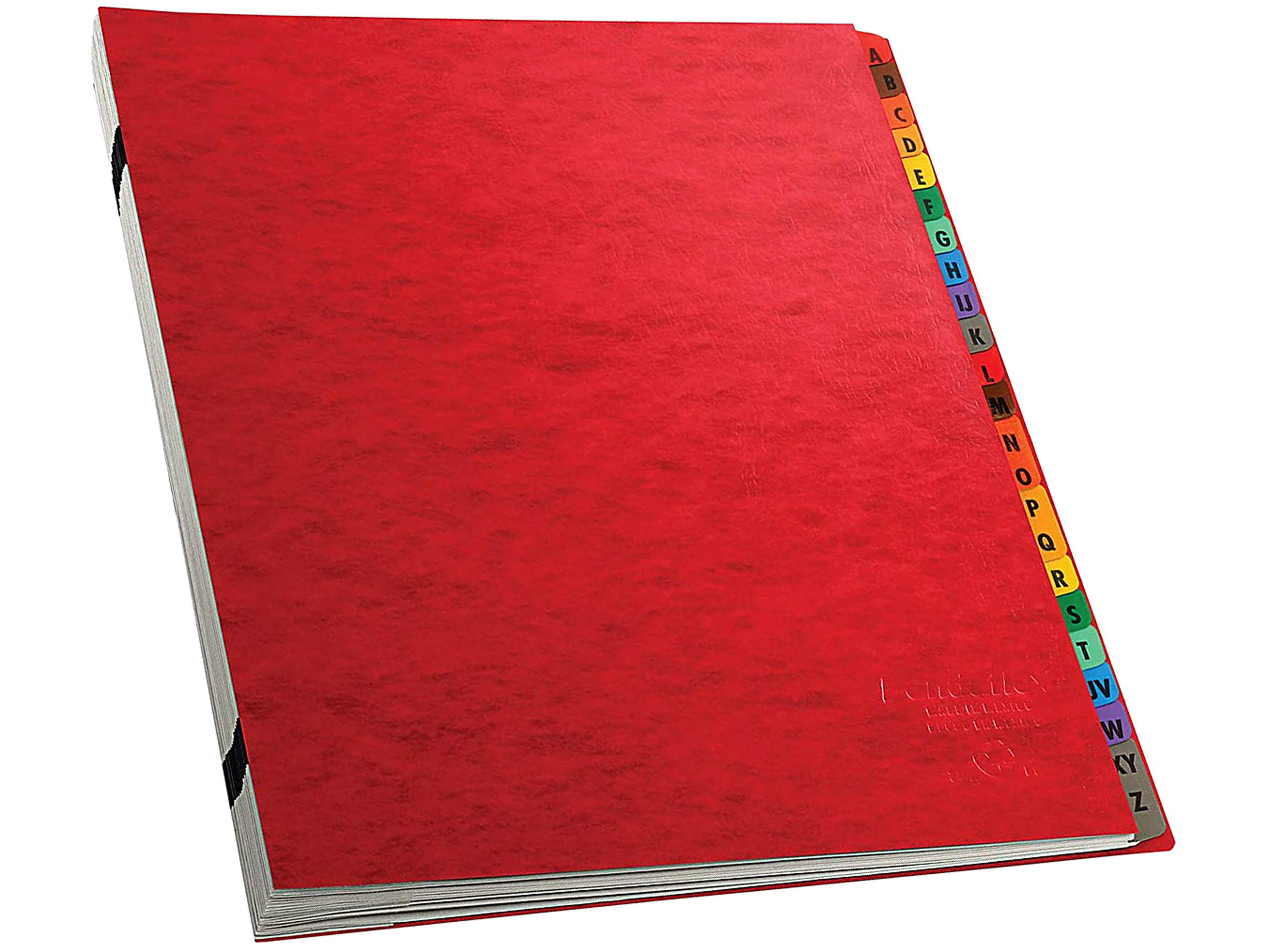 Pendaflex 11017 Expandable Desk File, A-Z Index, Letter Size, Acrylic-Coated PressGuard, Red