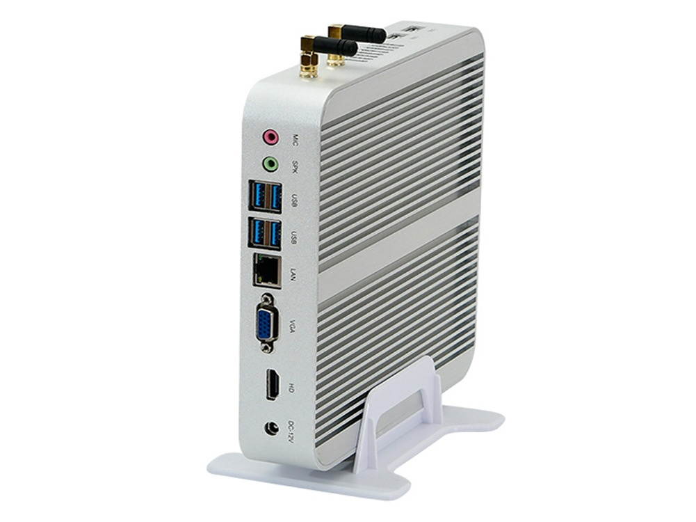 Fanless Mini PC Intel Core i3 8145U Mini Computer 2*DDR4 mSATA M.2 NVMe WIN10 Mini PC with HD VGA USB 16GB Ram 128GB SSD