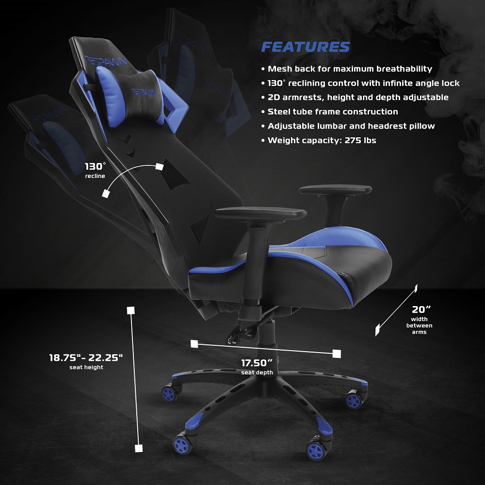 RESPAWN 200 Racing Style Gaming Chair, in Green (RSP-200-GRN)
