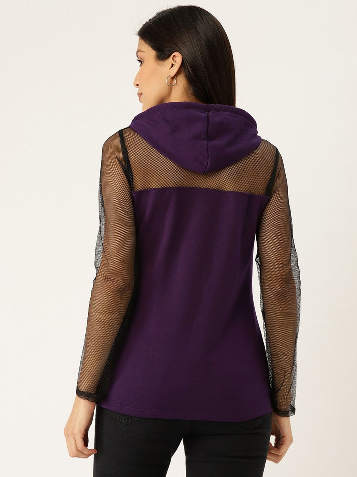 Belle Fille Purple Full Sleeves Sweatshirt