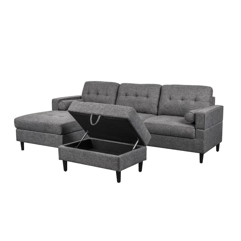 3pc Keswick Sectional Sofa Brown - Abbyson Living