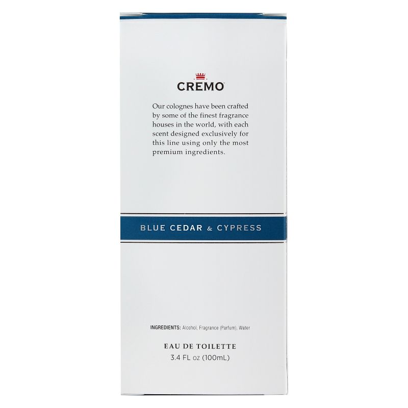 Cremo Blue Cedar and Cypress Men's Spray Cologne - 3.4 fl oz