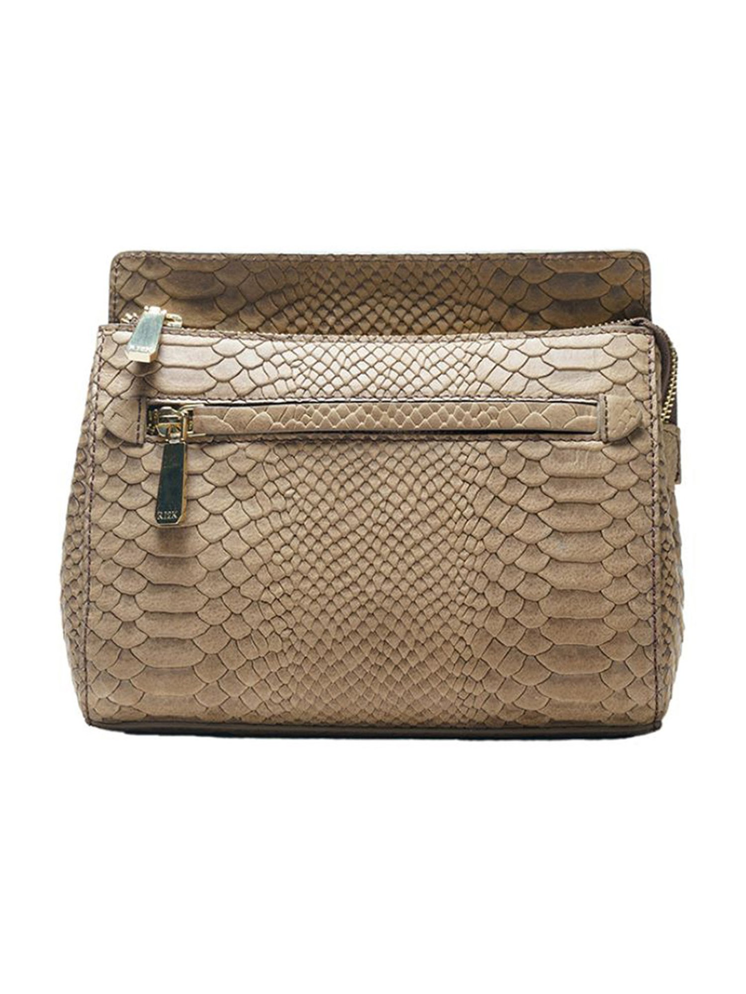 RI2K London Fawn Leather Medium Animal Effect Cross Body Bag