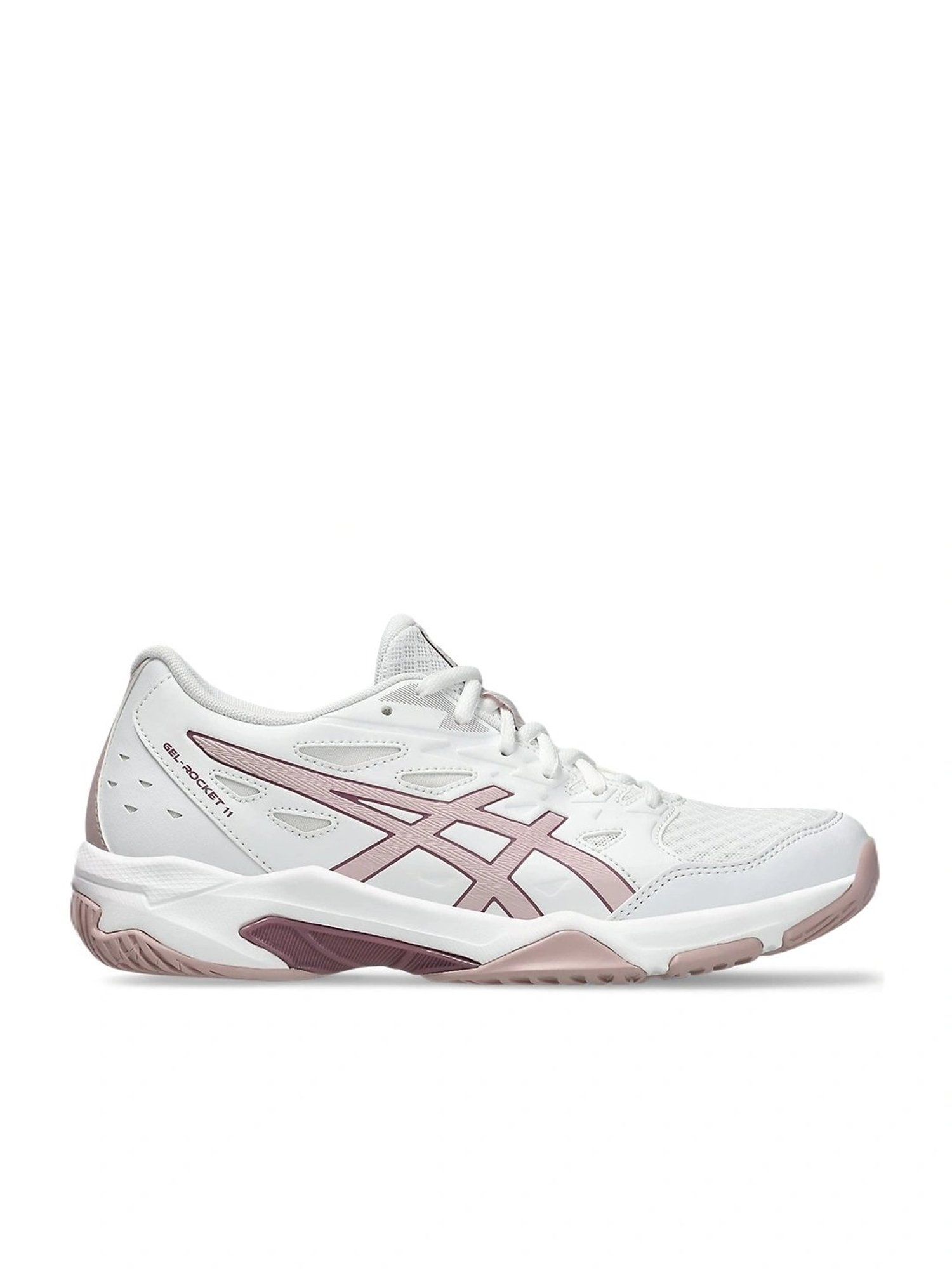 Asics Women's GEL-ROCKET 11 White Indoor Court Shoes