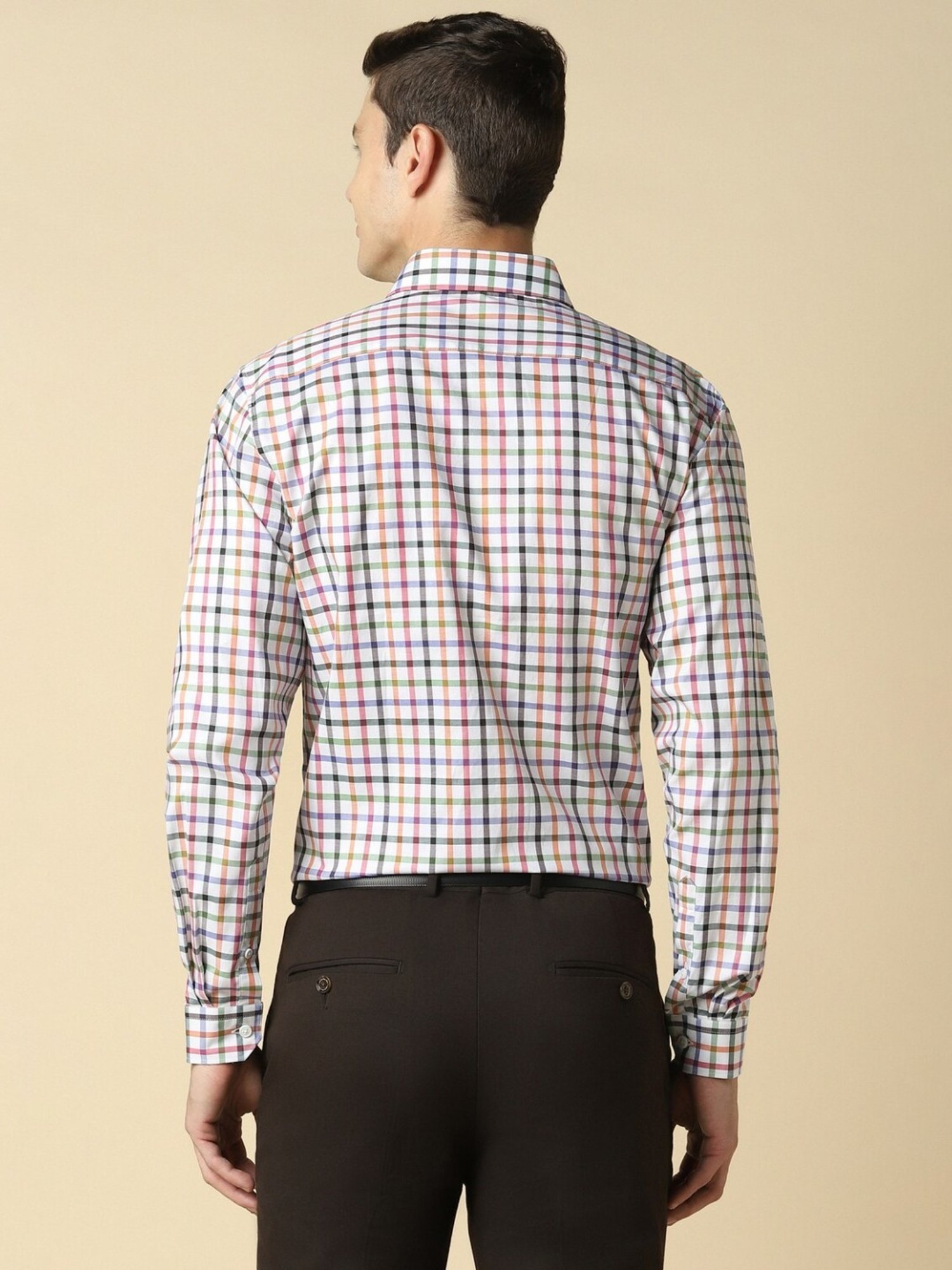 Allen Solly Multicolored Slim Fit Checks Shirt