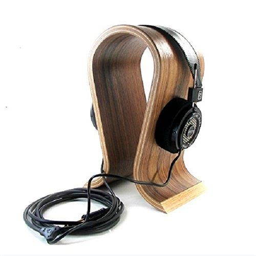 Agile-shop Wooden Omega Headphones Rack Headset Hanger Holder, Suitable for All Headphone Size(Walnut brown)