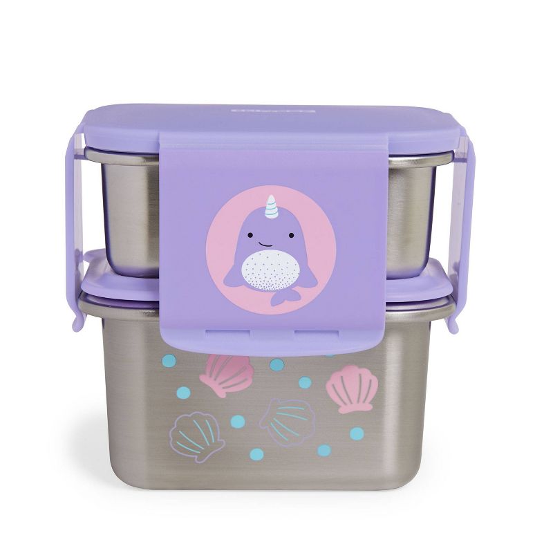 Skip Hop Zoo Stainless Steel Lunch Kit - Narwhal