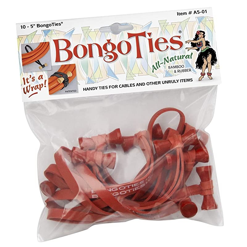 ALL RED  A5-01-R ~ 10 Pack ~ HANDY TIES FOR CABLES AND OTHER UNRULY ITEMS