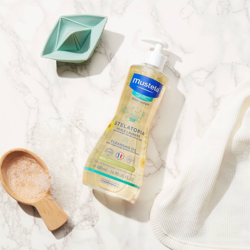 Mustela Stelatopia Cleansing Baby Oil for Eczema Prone Skin - 16.9 fl oz