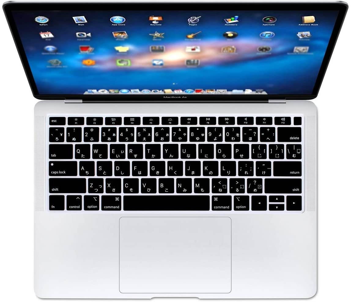 HRH Japanese Language Silicone Keyboard Cover Skin for MacBook Newest Air 13 Inch 2018 Release A1932 with Retina Display and Touch ID,USA Layout