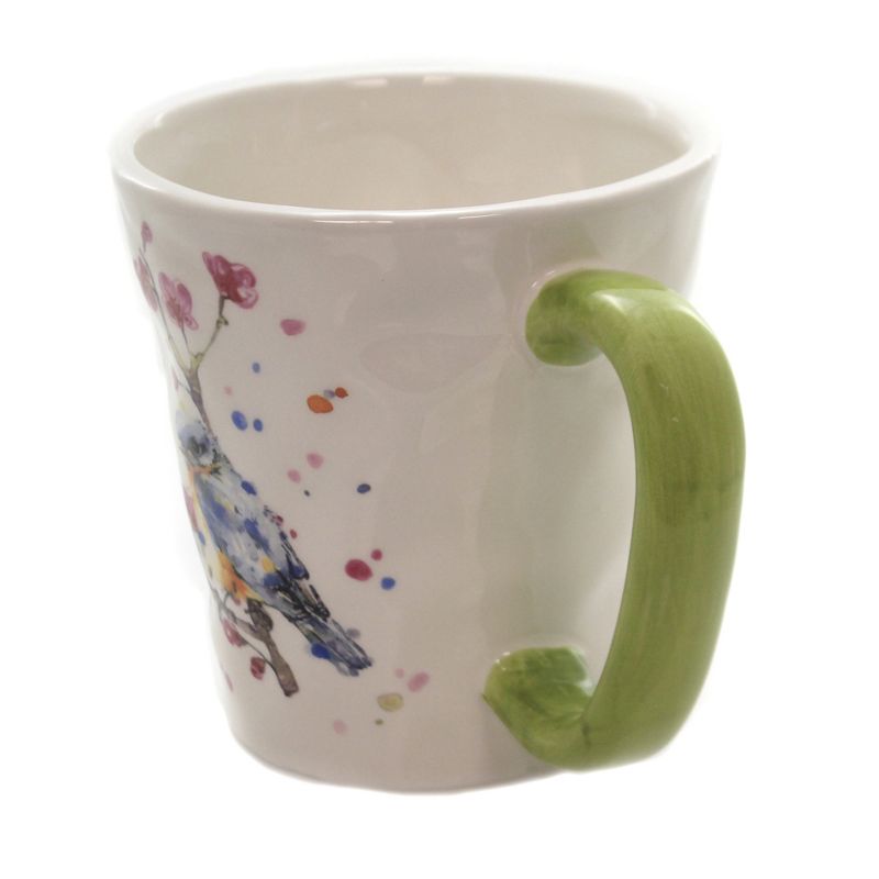 Tabletop 4.5" Bird And Cherry Blossom Mug Springtime Blue Bird Boston International  -  Drinkware