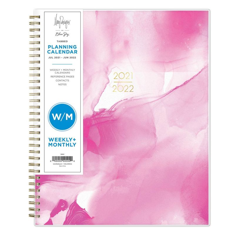 2021-22 Academic Planner 8.5" x 11" Flexible Cover Weekly/Monthly Wirebound Rose - The Home Edit