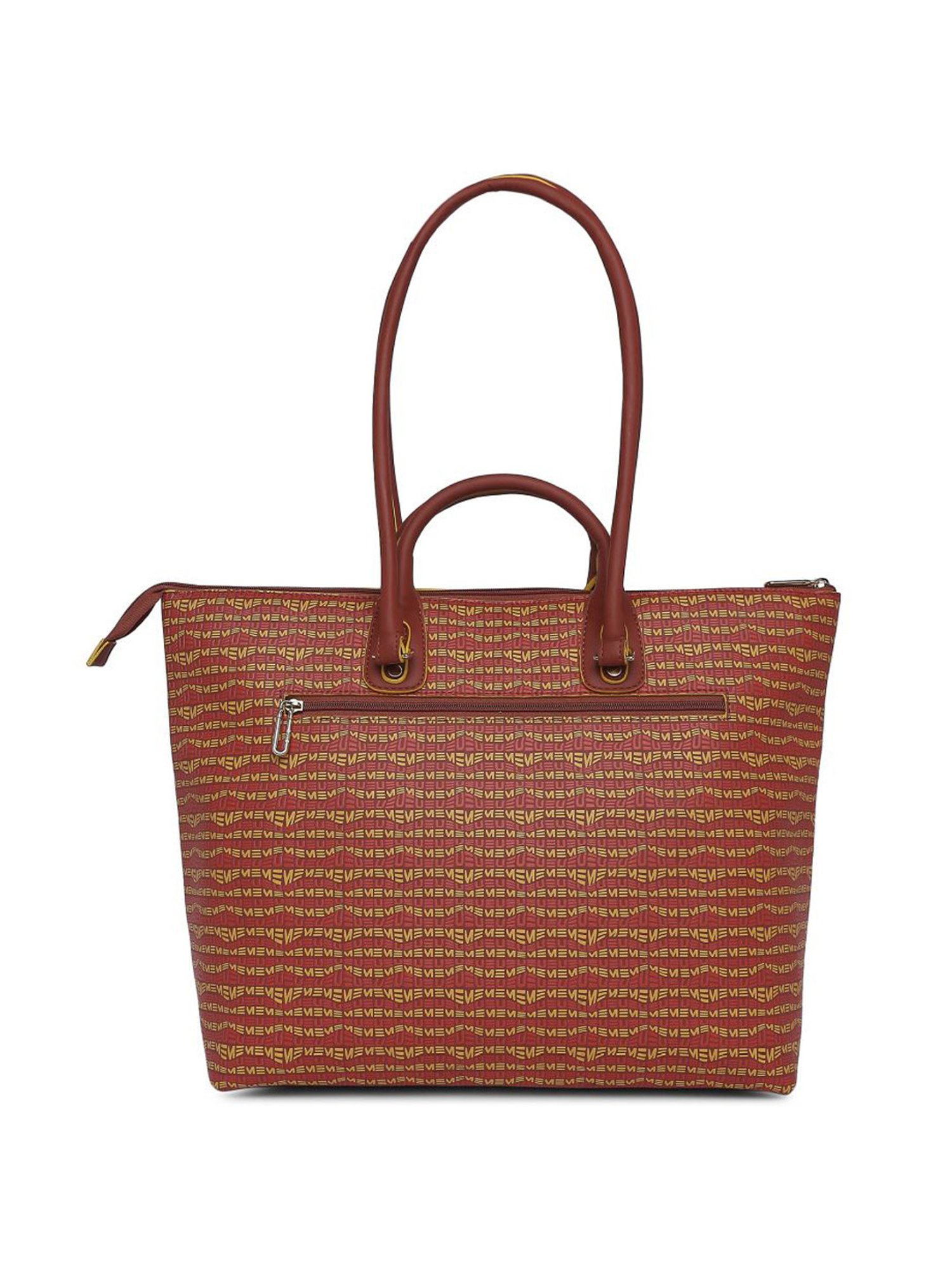 Eume Dragonfly Hot Sauce Red Leather Printed Tote Handbag