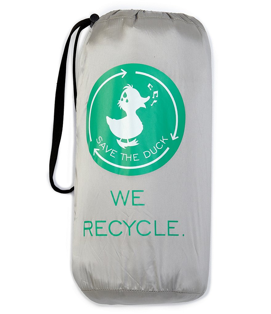 Save the Duck Stella Packable Long Sleeve Hooded Rain Jacket