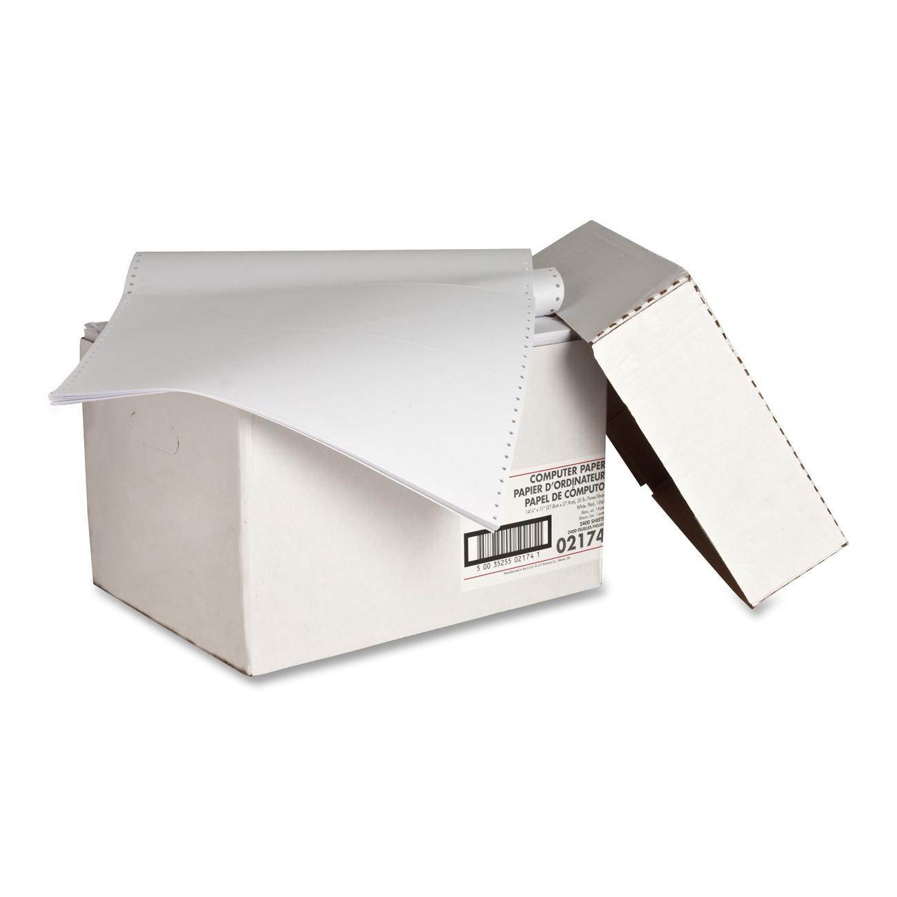 Sparco Computer Paper Blank 20 lb. 14-7/8"x11" 2400Sht/CT White 02174