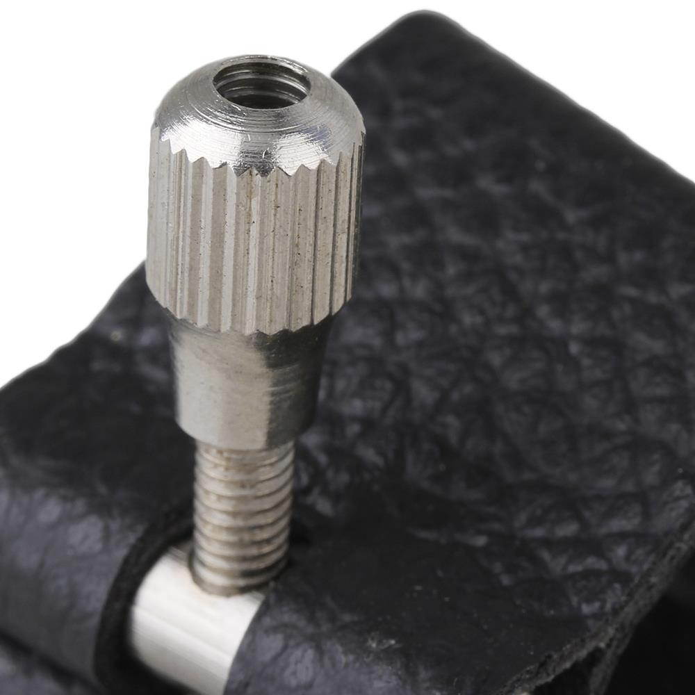 BQLZR 10PCS Soprano Sax Saxophone Artificial Leather Ligature Fastener Black Durable