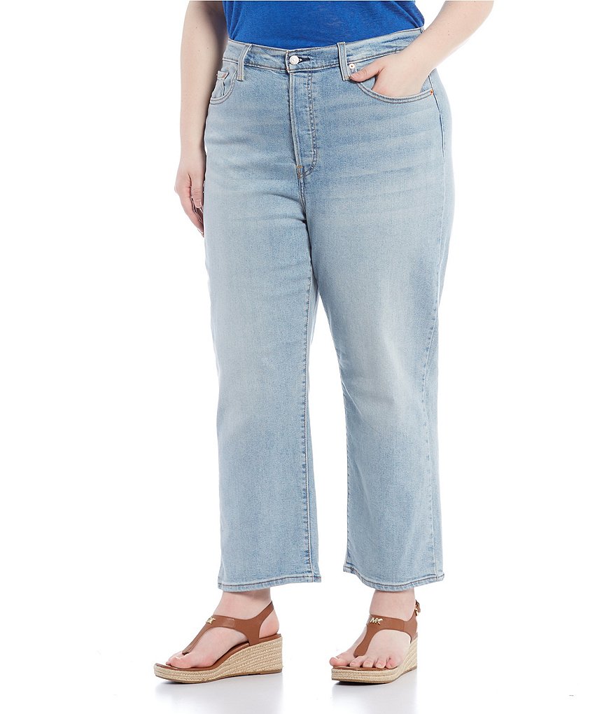 Ruby Rd. Plus Size Super Soft Stretch Denim Straight Leg Jeans