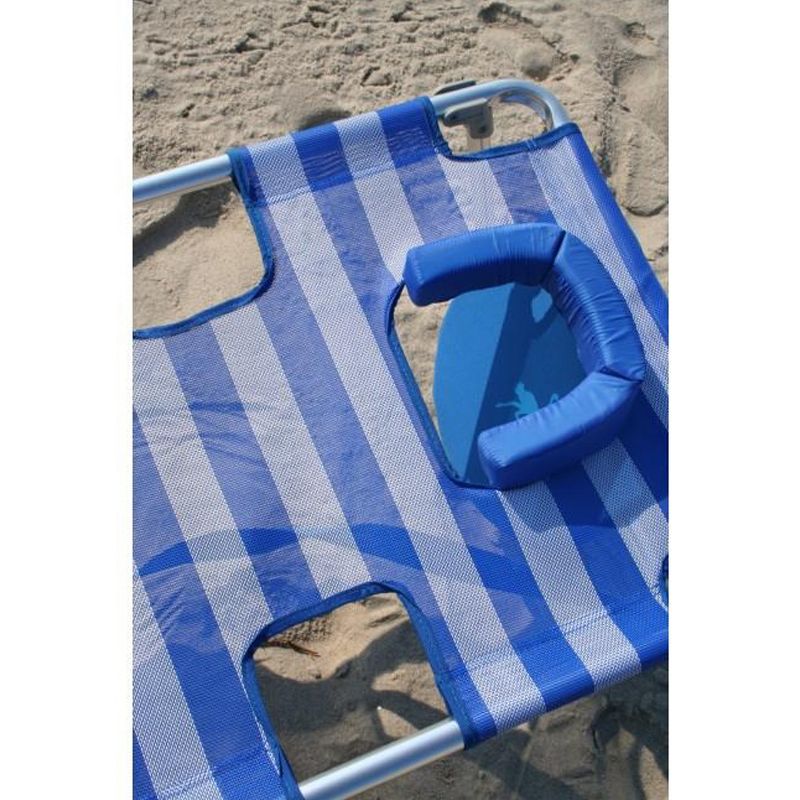 Ostrich 3-N-1 Lightweight Comfortable Aluminum Multi-Position Relaxing Reclining Beach Chair, Striped (2 Pack)