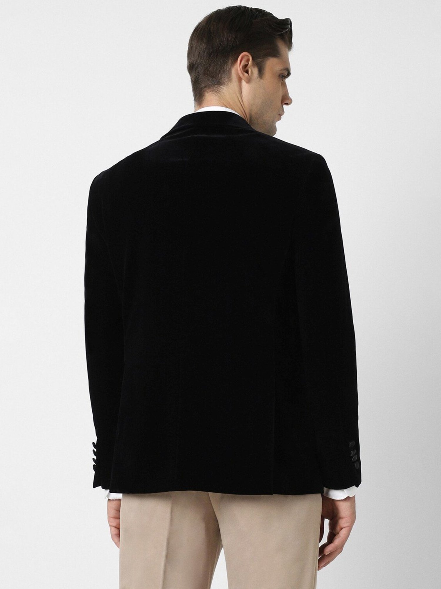 Peter England Black Slim Fit Blazer