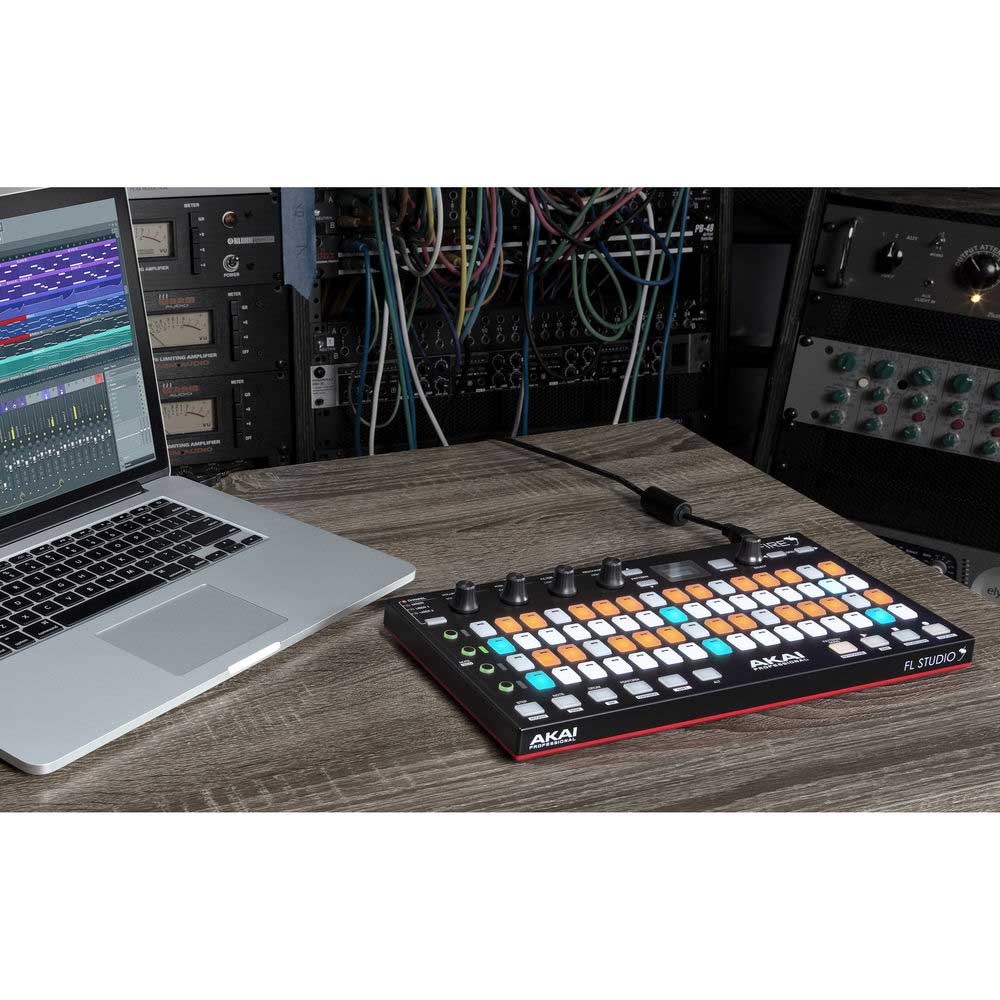 Akai Fire FL Studio Controller + Audio Interface + DJ Headphones + Cables & More