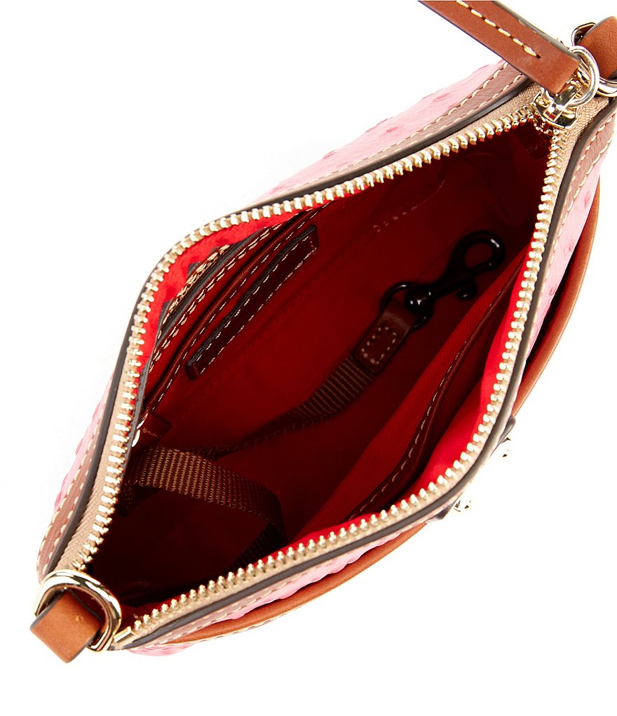 Dooney & Bourke Ostrich Collection Domed Crossbody Bag