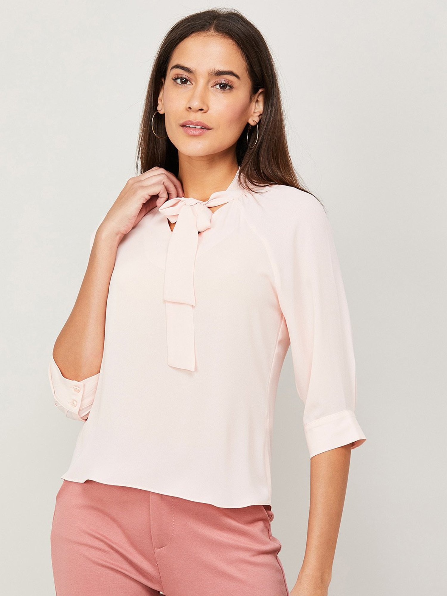 Code by Lifestyle Peach Regular Fit Top