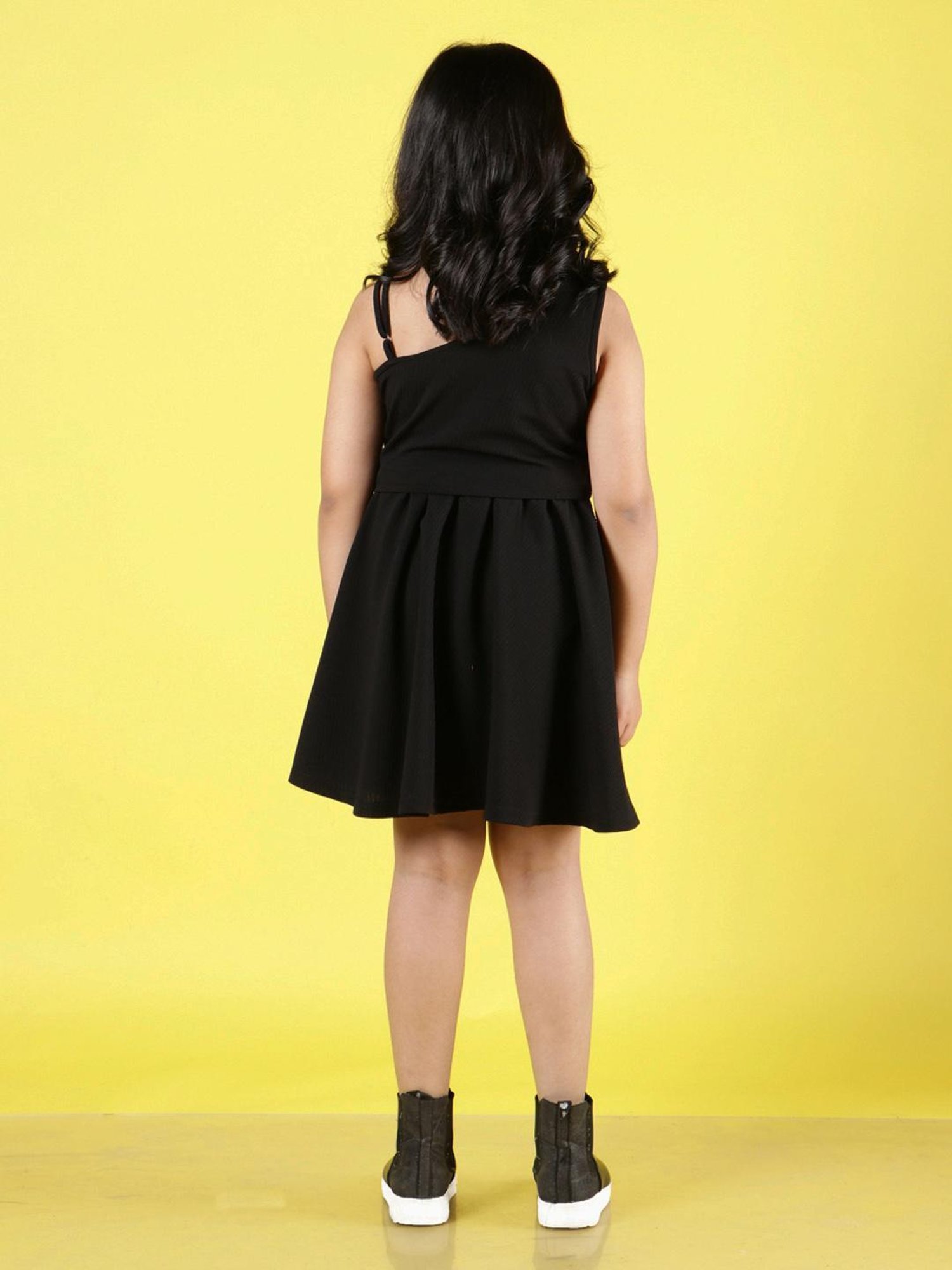 NEUDIS Kids Black Embellished Top with Skirt