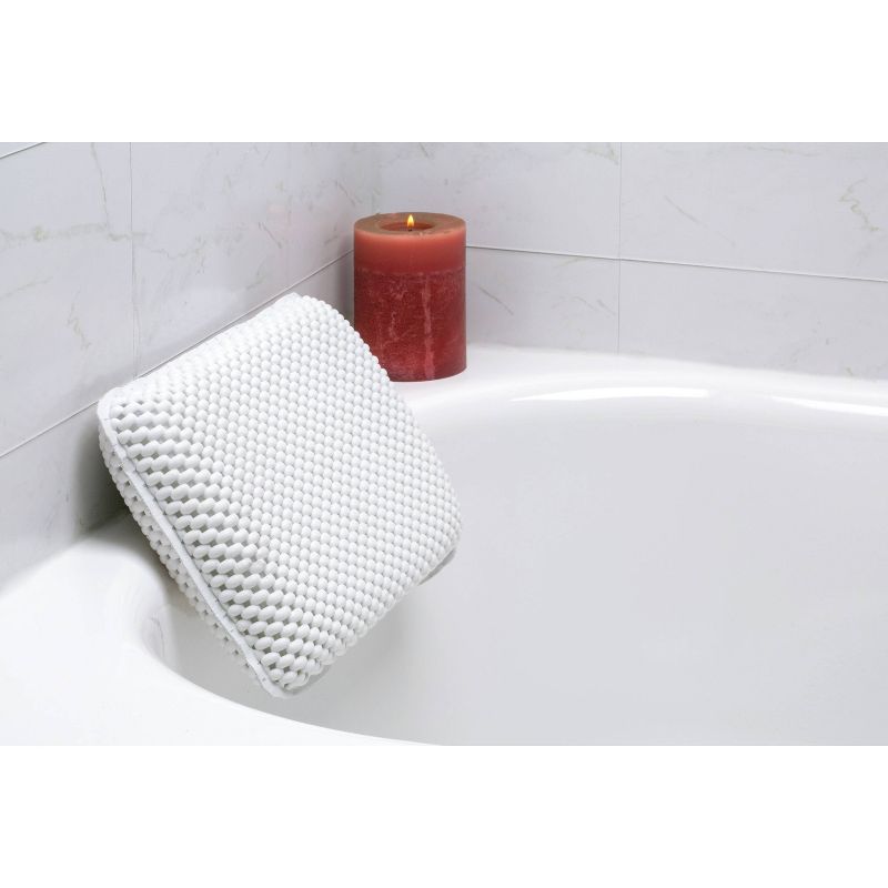 Spa Foam Bath Pillow White - Bath Bliss