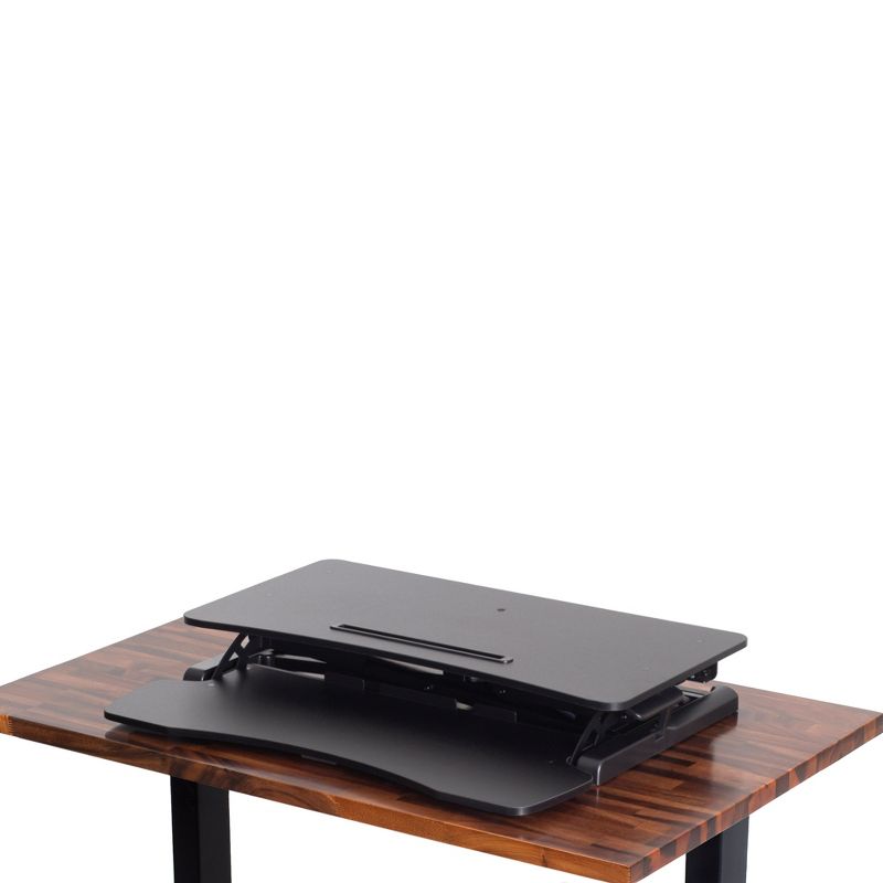 FlexPro Hero Standing Desk Converter - 32" Sit to Stand Desk with Keyboard Tray - Stand Steady
