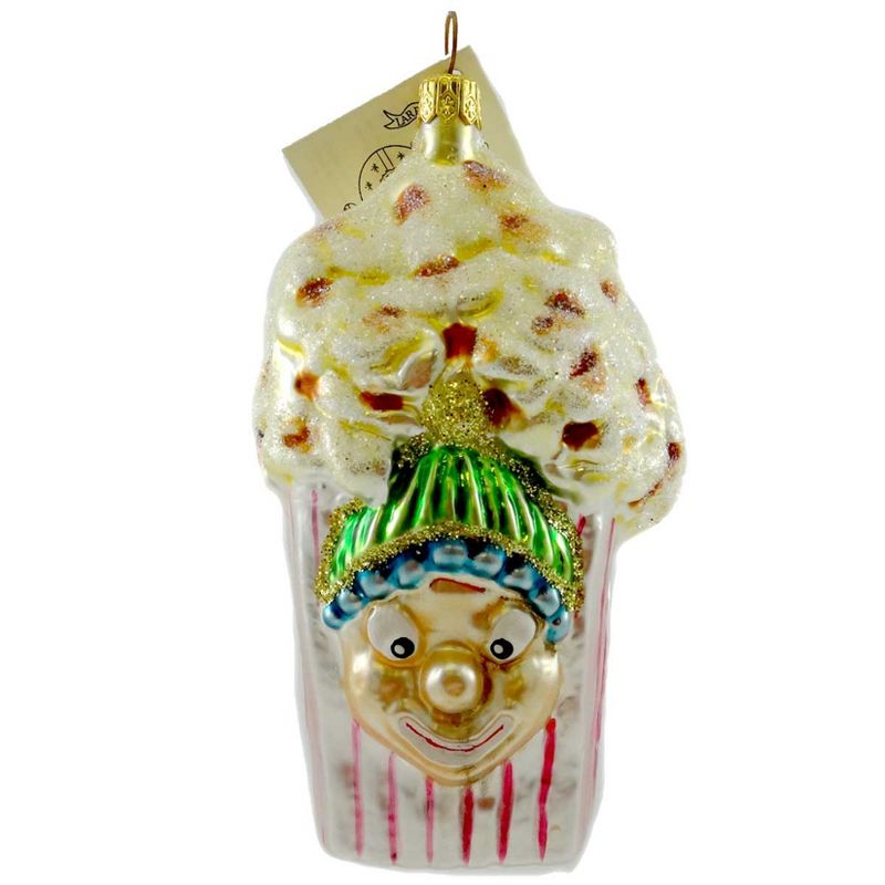 Larry Fraga Popcorn Box Circus Clown Movie Ornament  -  Tree Ornaments