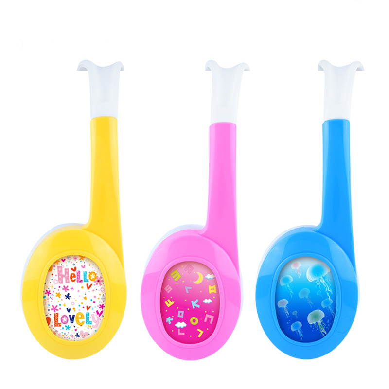 SENICC D90 Wired Professional 85dB Max Children Headphones with Personalized Cartoon Stickers, 3.5mm Kids Headset with Microphone for Girls Boys Baby Gift