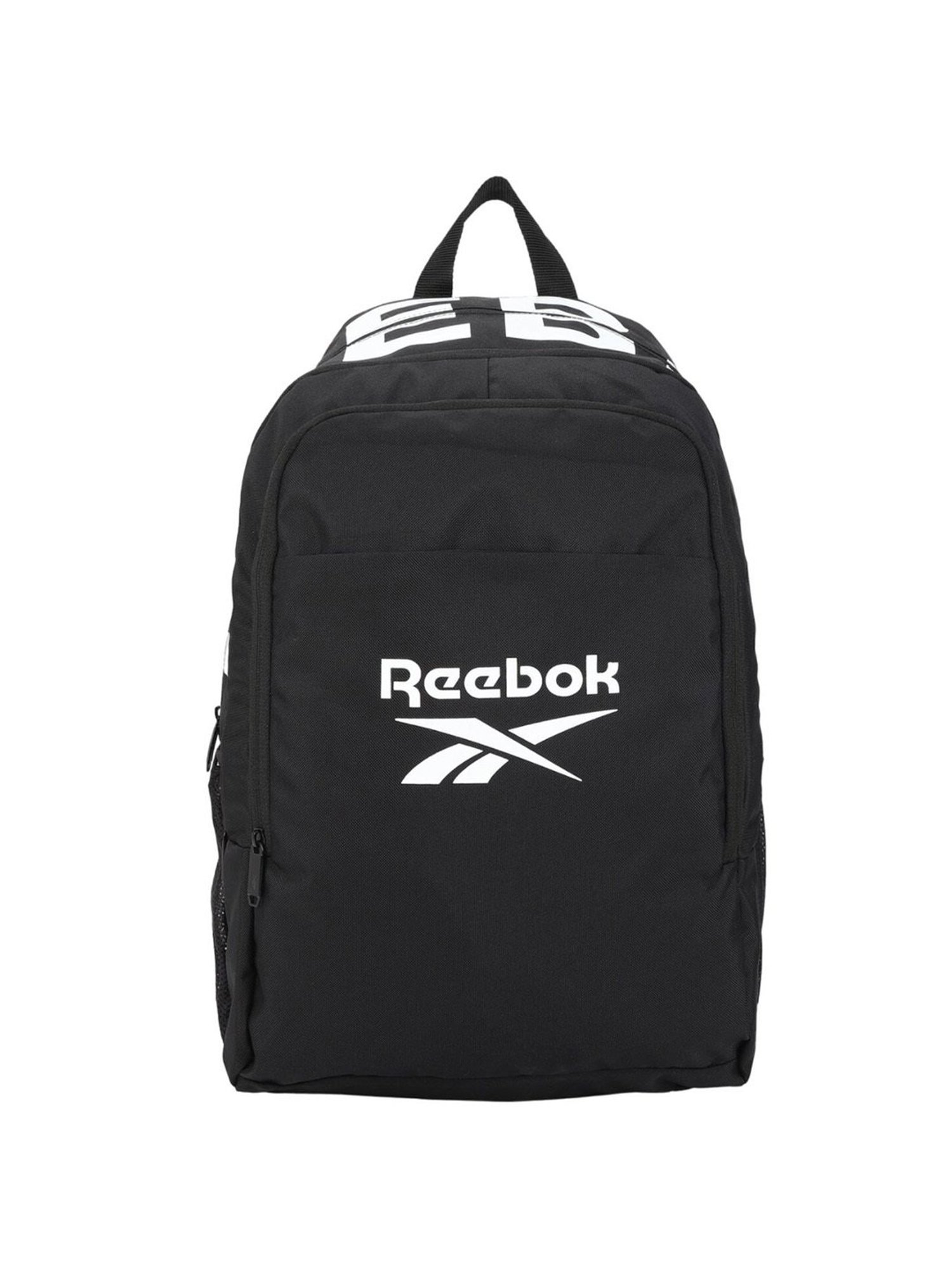 Reebok Black Polyester Solid Backpack