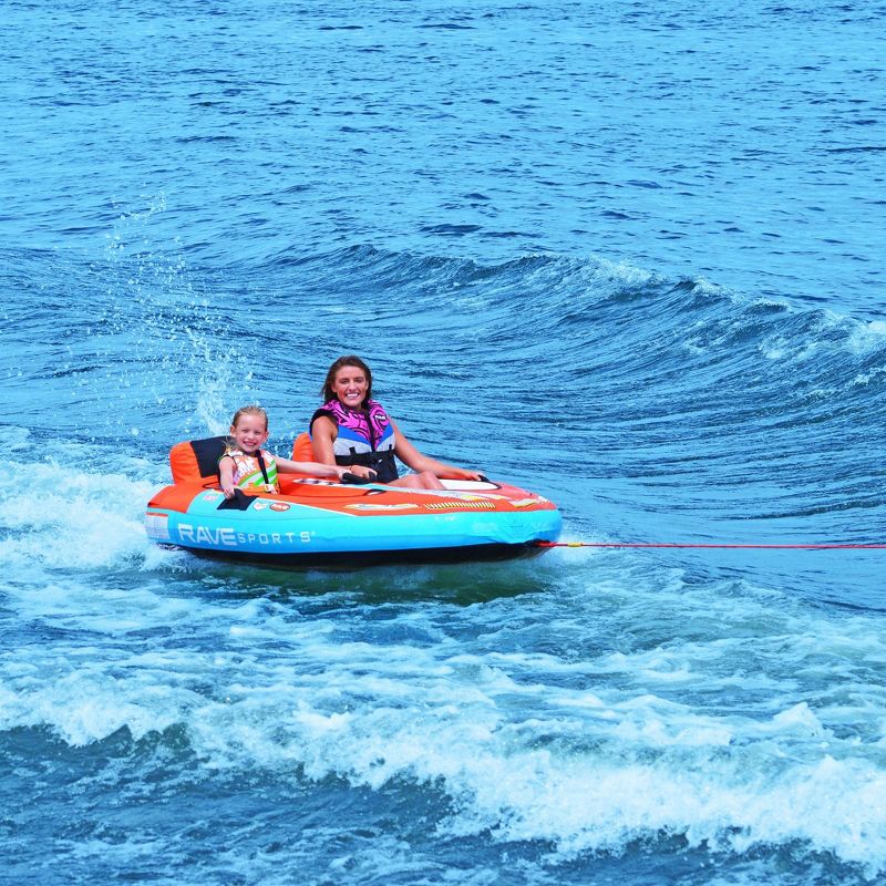 RAVE Sports Tirade II Inflatable 2 Person Rider Towable Boat Water Tube Raft
