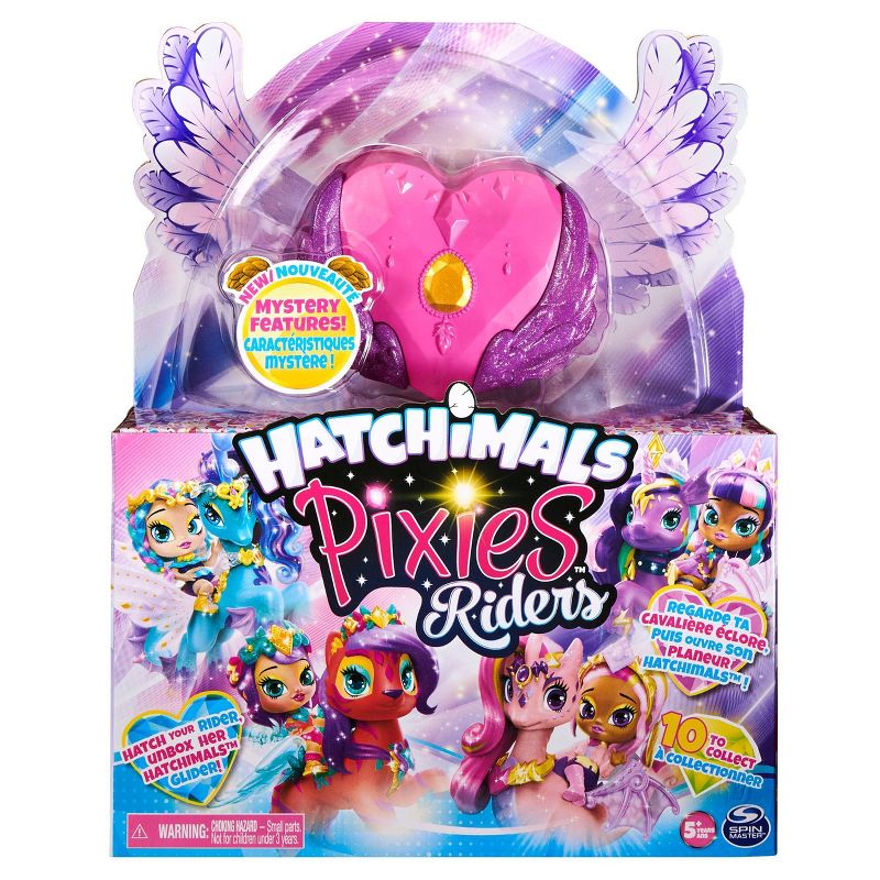 Hatchimals Pixies Riders Crystal Charlotte Pixie & Draggle Glider Hatchimal Set with Mystery Feature