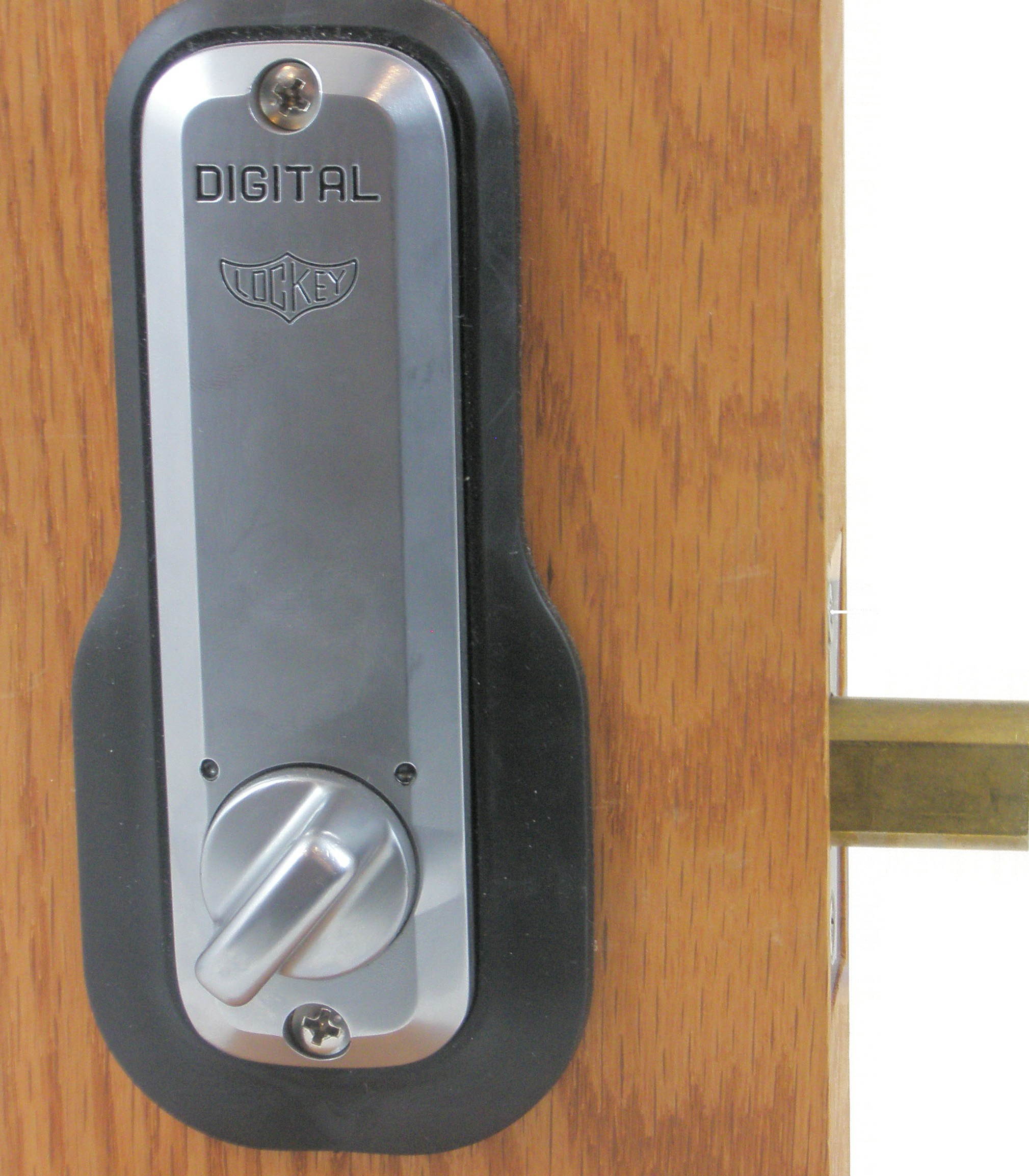 LockeyUSA Digital Door Lock M210 Mechanical Keyless Entry Deadbolt, Satin Chrome