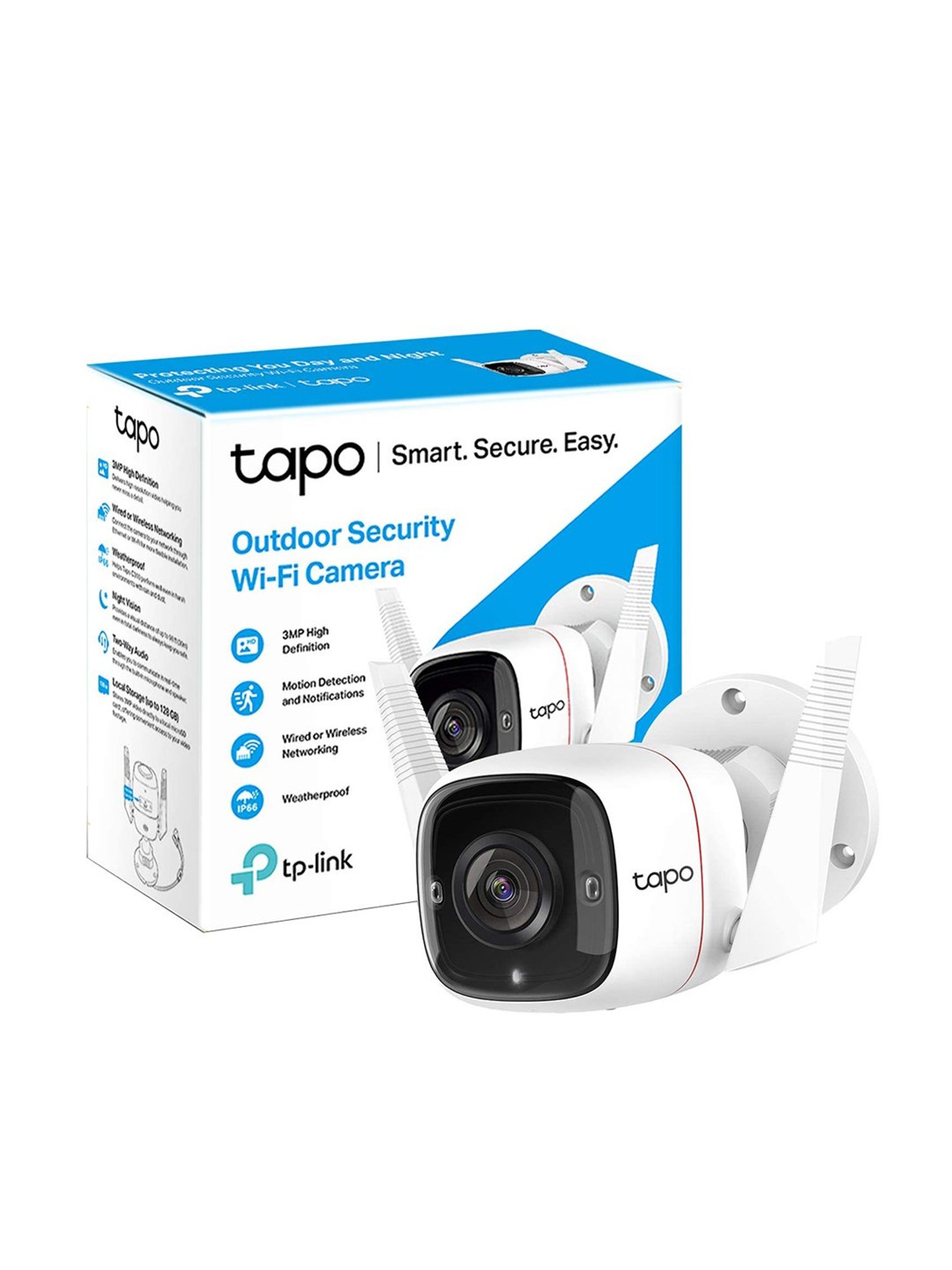 TP-LINK Tapo C310 3MP 1296p Outdoor Wi-Fi Security Camera (White)
