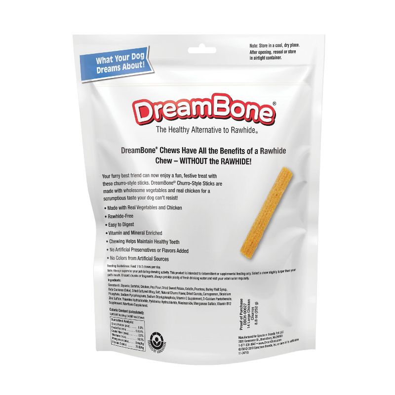 DreamBone Churros Chicken Dog Treats - 14ct