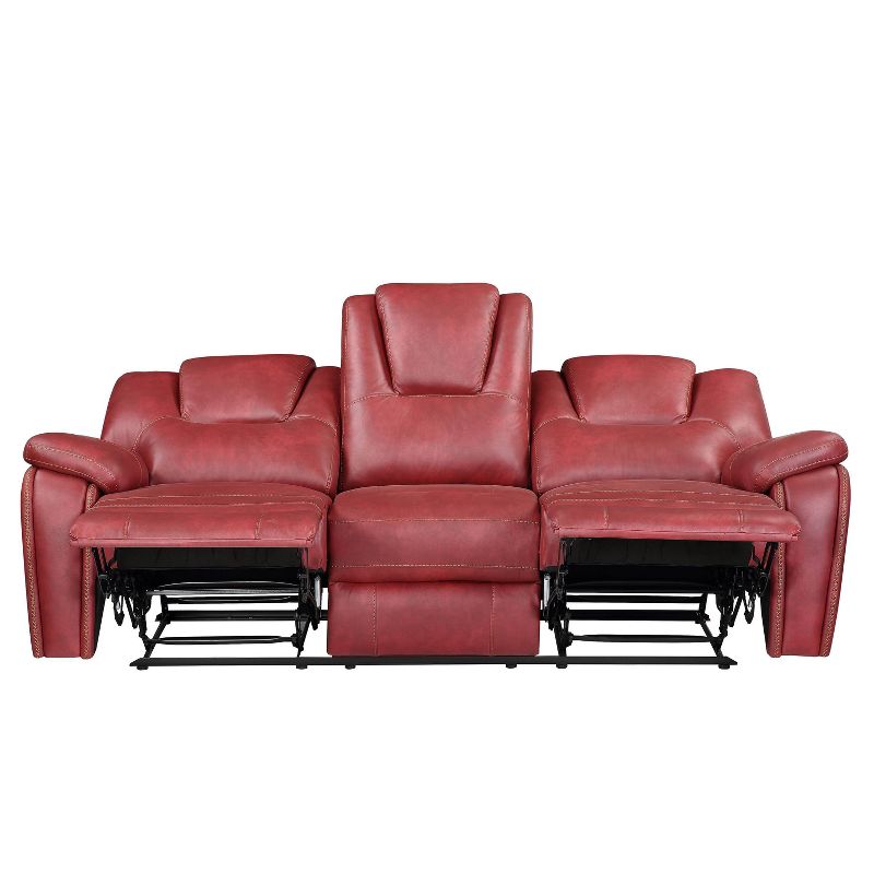Katrine Manual Reclining Sofa Red - Steve Silver Co.