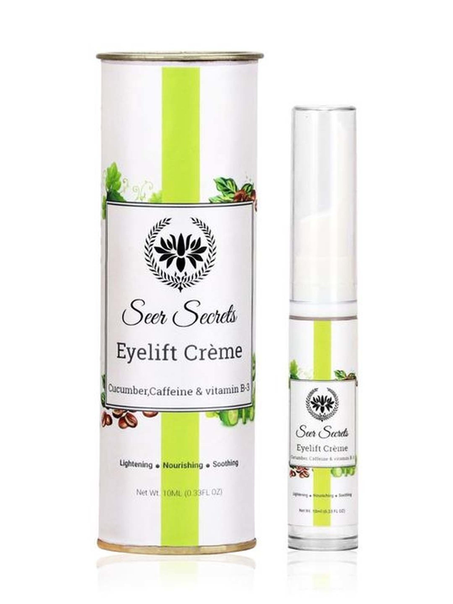 Seer Secrets Cucumber Caffeine and Vitamin B3 Eyelift Cream - 10 ml